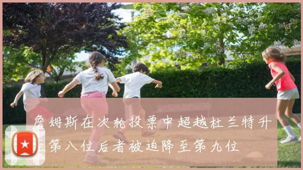 詹姆斯在次轮投票中超越杜兰特升至第八位后者被迫降至第九位